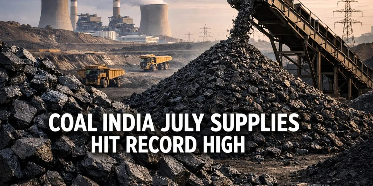 Coal India July Supplies Reach Record High as Production Rises