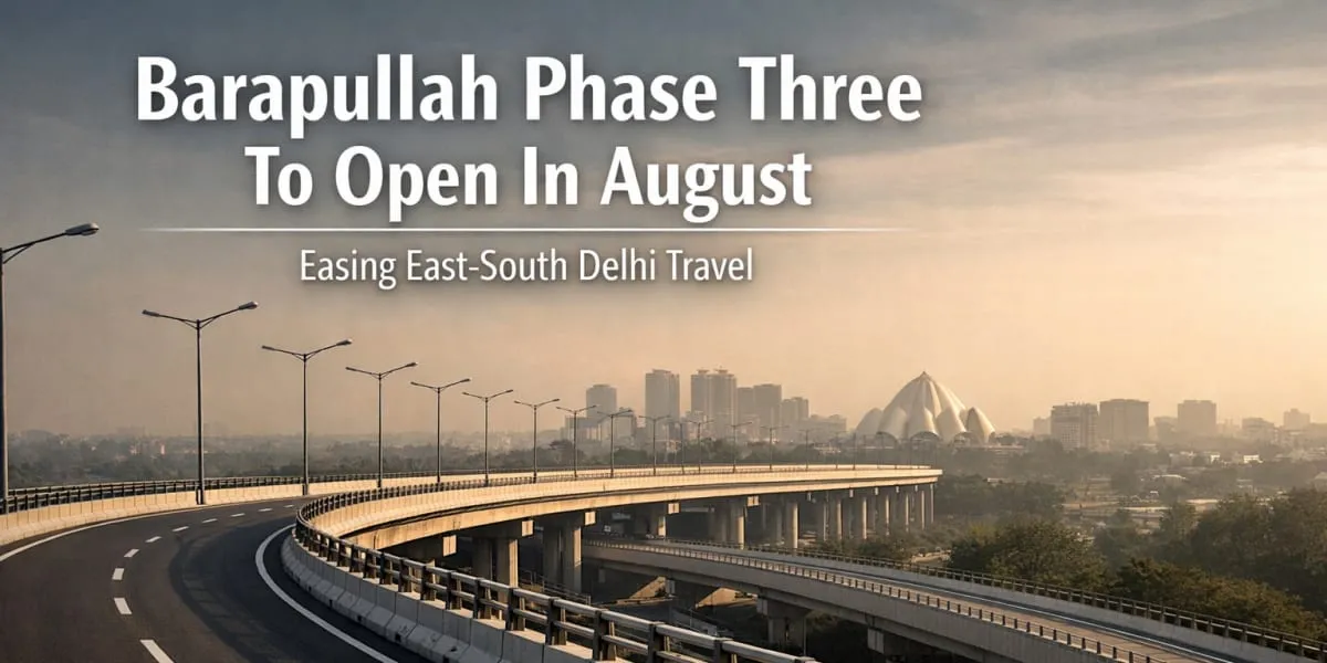 Barapullah Phase Three To Open In August Easing East South Delhi Travel