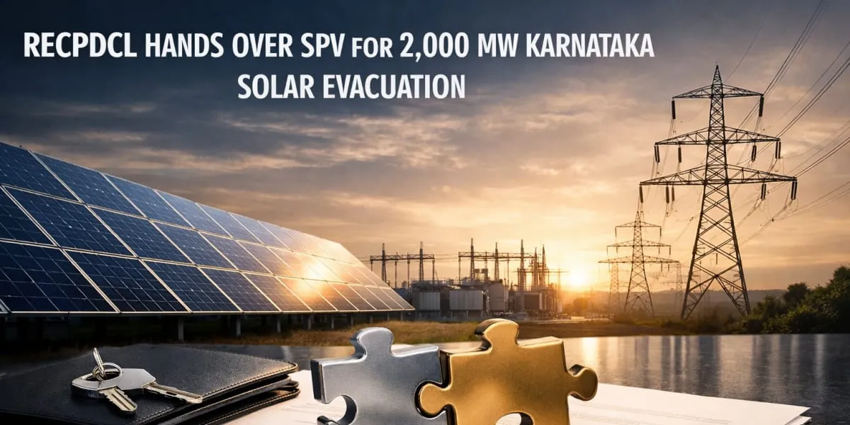 RECPDCL Hands Over SPV for 2,000 MW Karnataka Solar Evacuation
