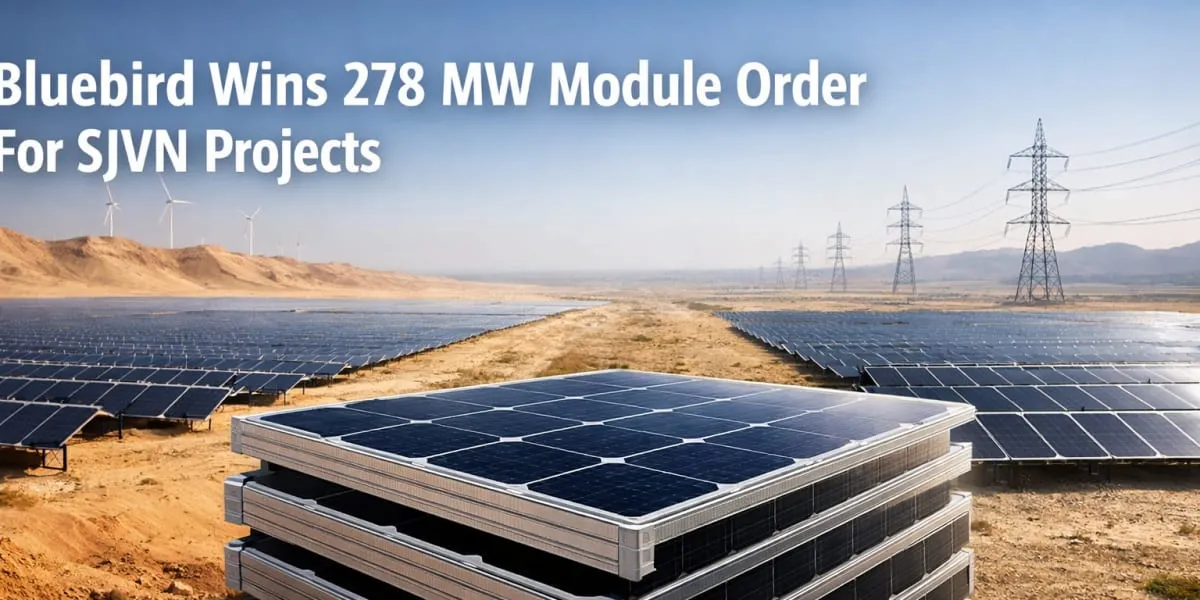 Bluebird Solar Wins 278 MW Module Order For SJVN Projects