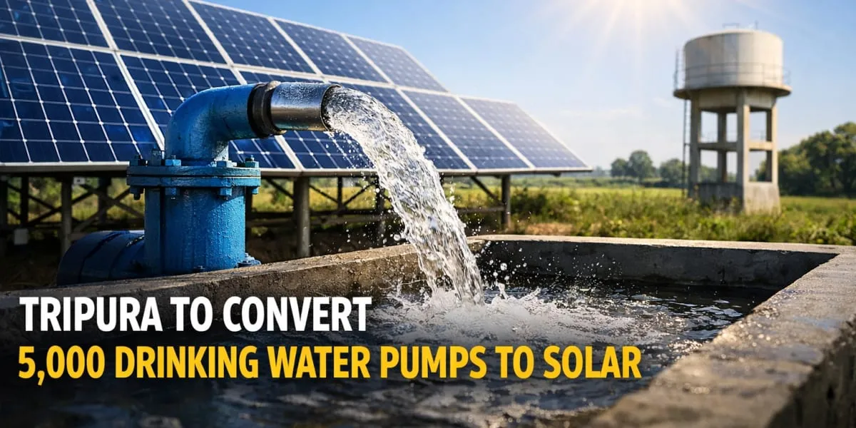 Tripura To Convert 5,000 Drinking Water Pumps To Solar