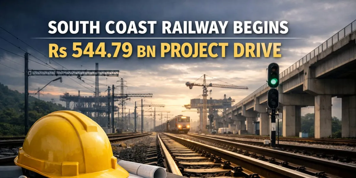 South Coast Railway Begins Rs 544.79 bn Project Drive