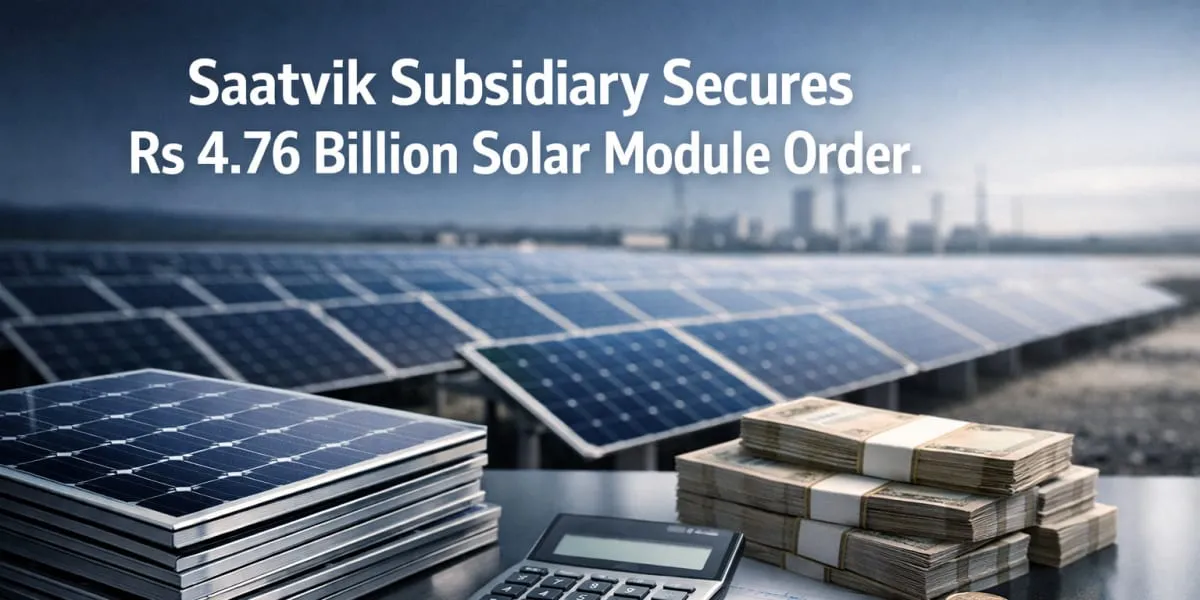 Saatvik Subsidiary Secures Rs 4.76 Billion Solar Module Order