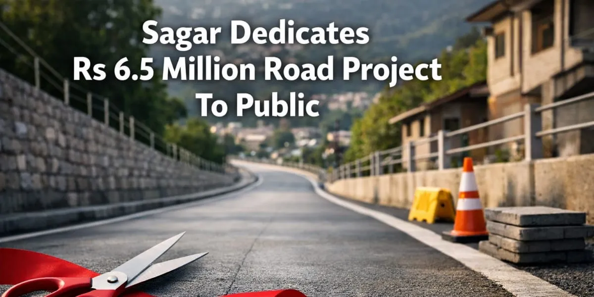 Sagar Dedicates Rs 6.5 Million Road Project To Public