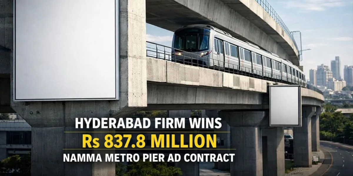 Hyderabad Firm Wins Rs 837.8 Million Namma Metro Pier Ad Contract