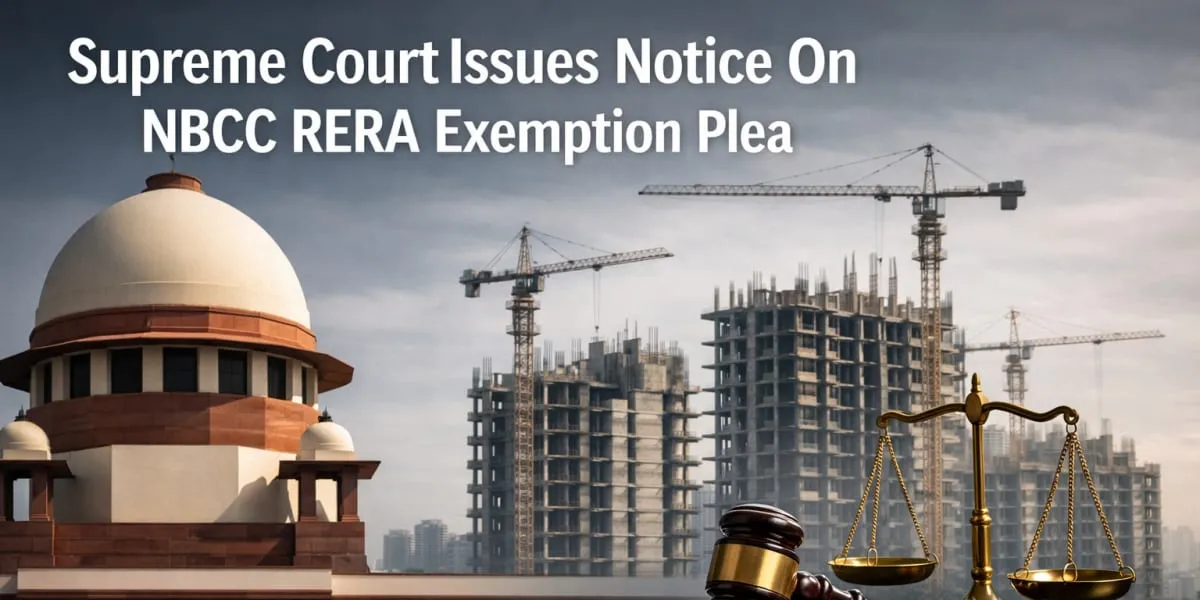 Supreme Court Issues Notice On NBCC RERA Exemption Plea