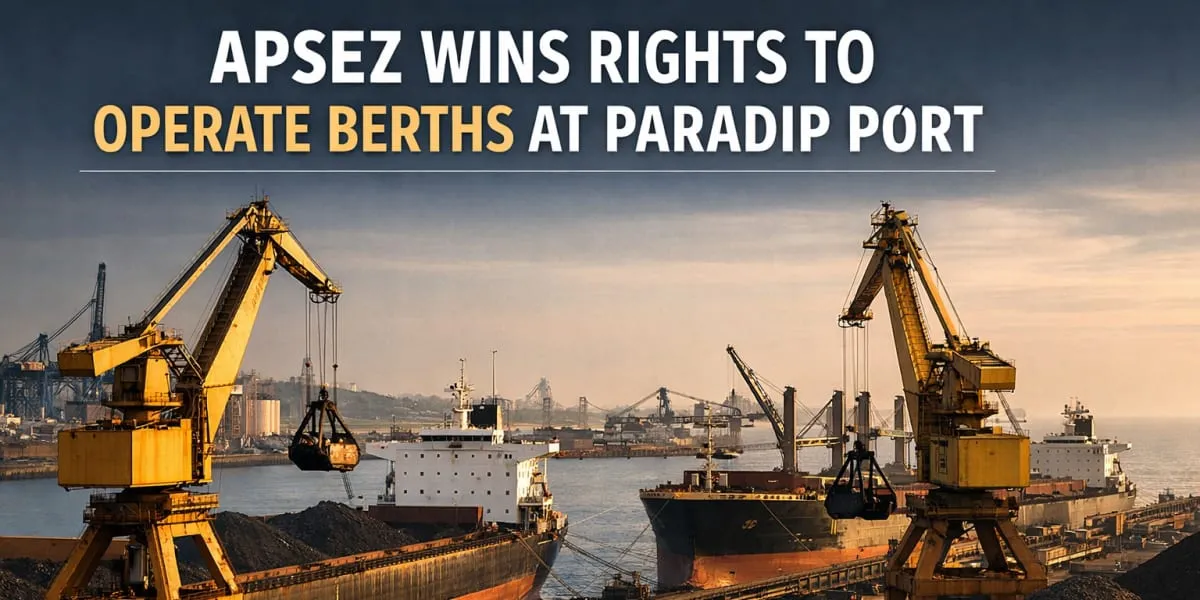 APSEZ Wins Rights to Operate Berths at Paradip Port