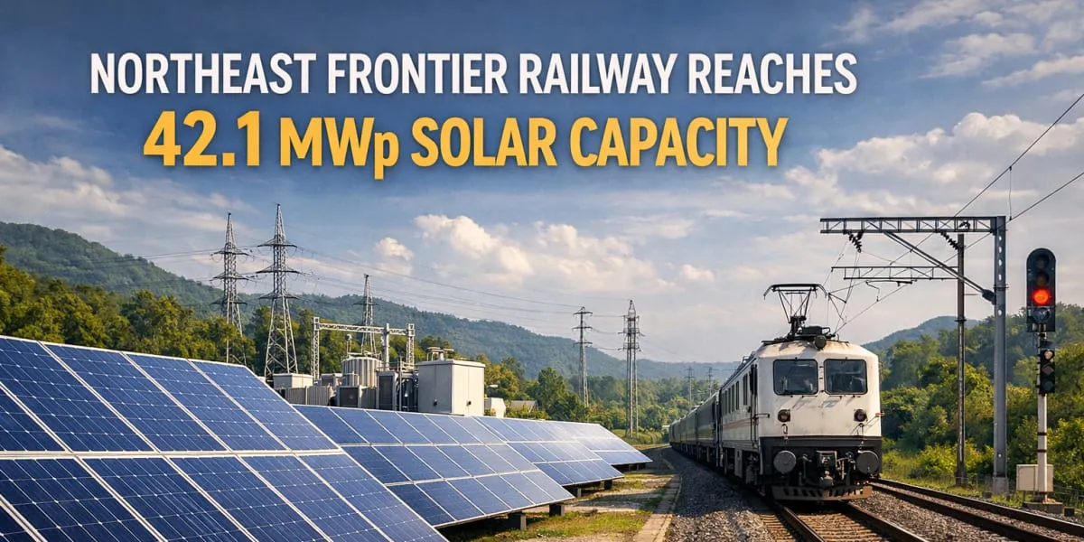 Northeast Frontier Railway Reaches 42.1 MWp Solar Capacity