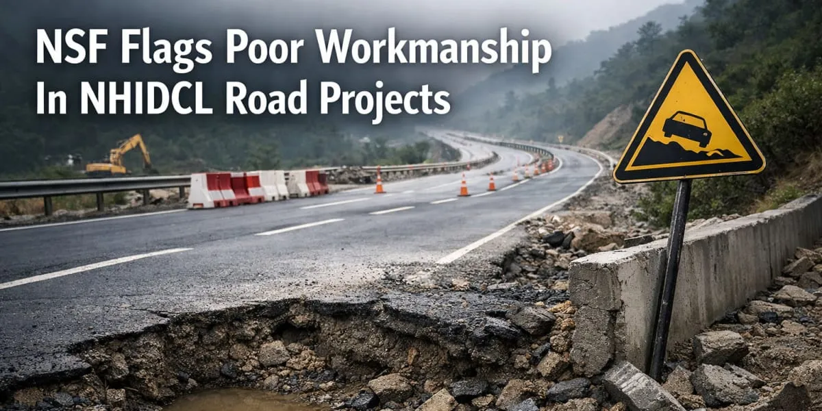 NSF Flags Poor Workmanship In NHIDCL Road Projects