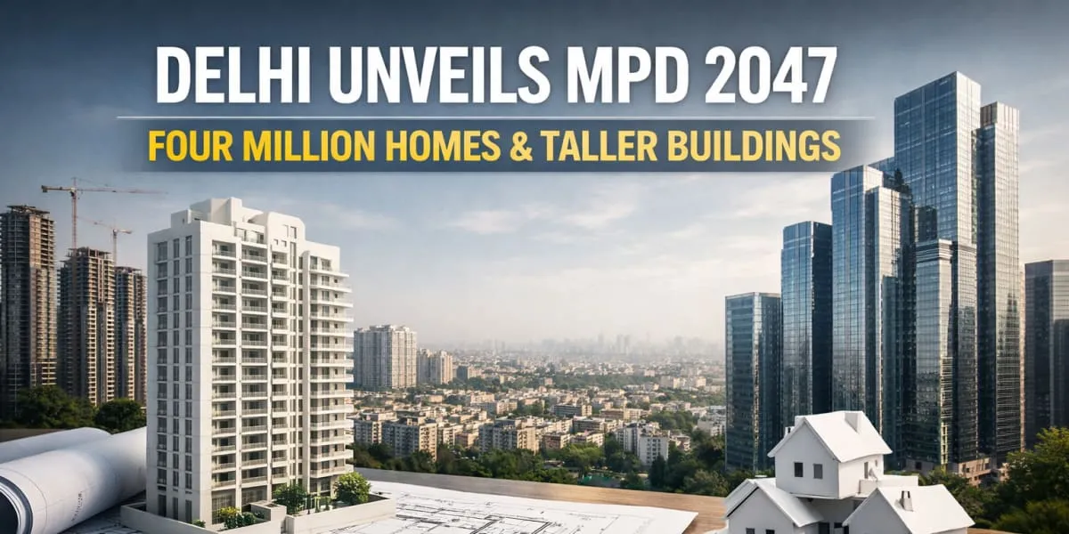 Delhi Unveils MPD 2047 With Four Million Homes and Taller Buildings