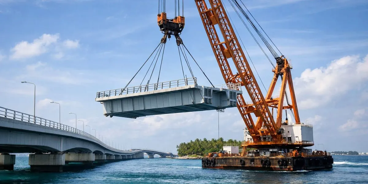 Final Segment Set In Place For Thilamale Bridge