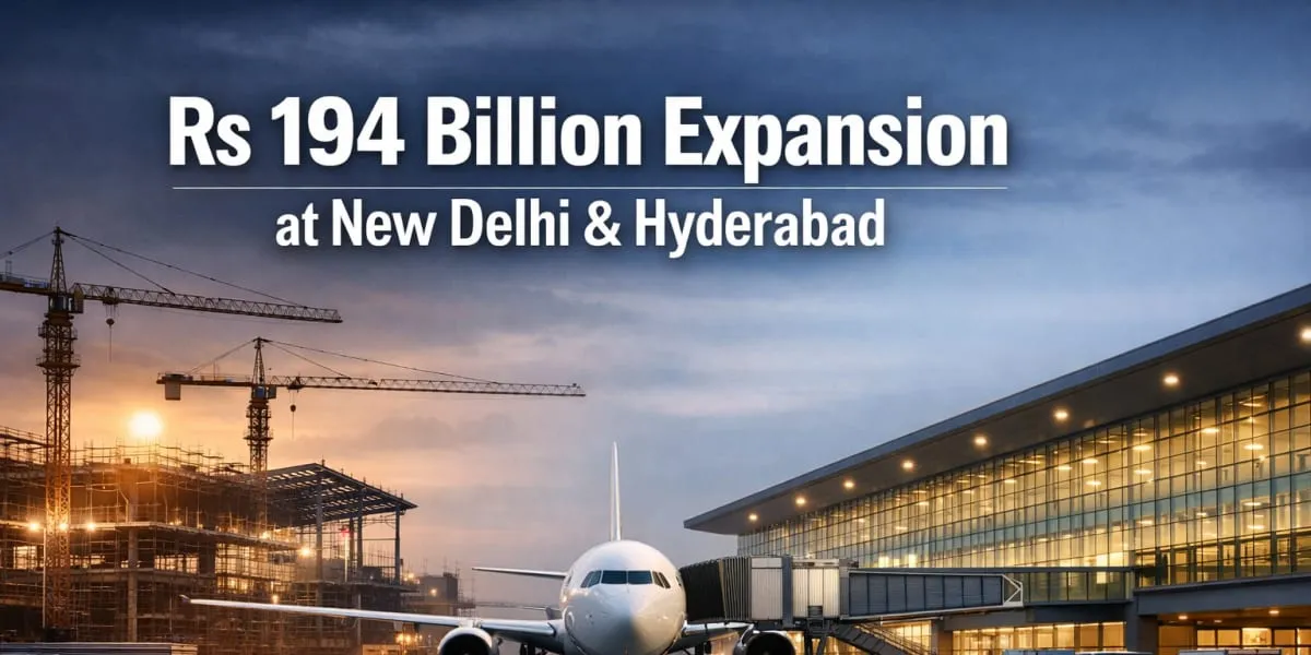 GMR Plans Rs 194 Billion Expansion at New Delhi and Hyderabad