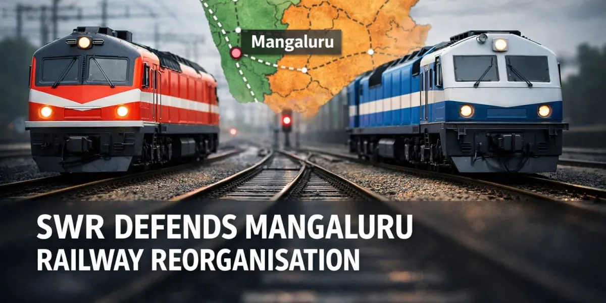 SWR Defends Mangaluru Railway Reorganisation