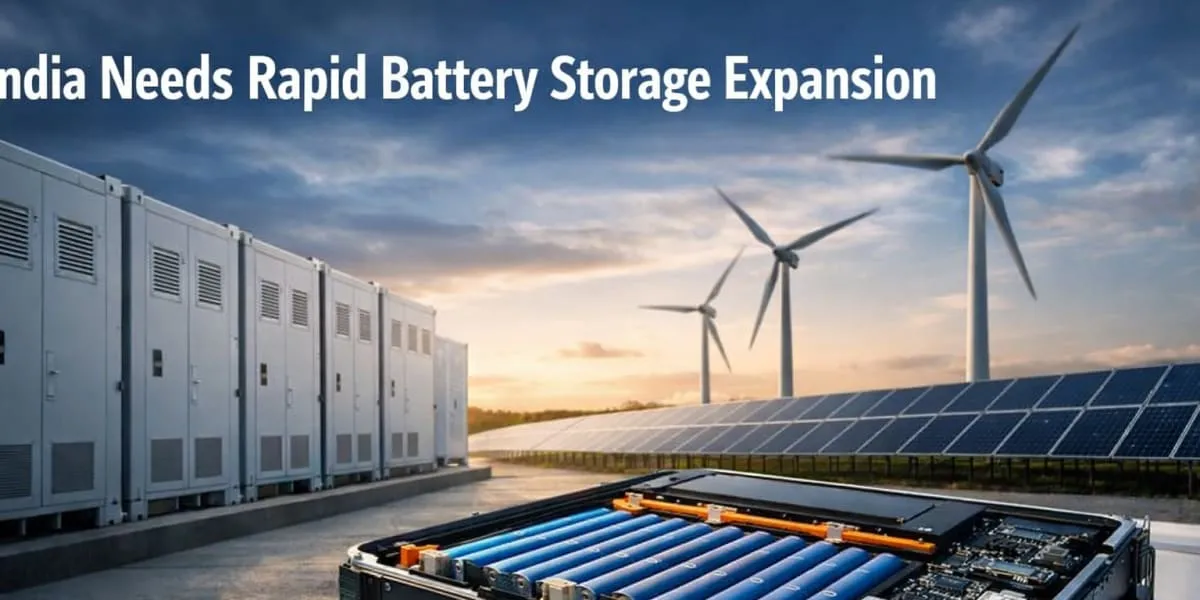 India Needs Rapid Battery Storage Expansion