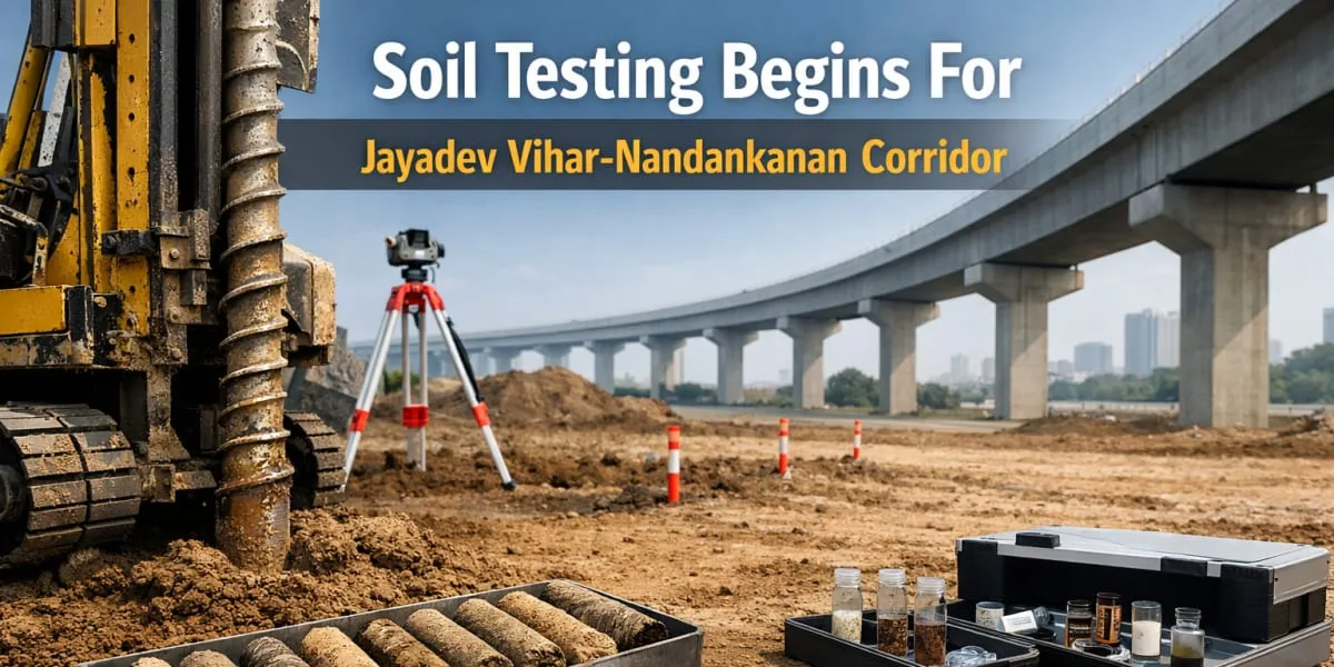 Soil Testing Begins For Jayadev Vihar Nandankanan Corridor