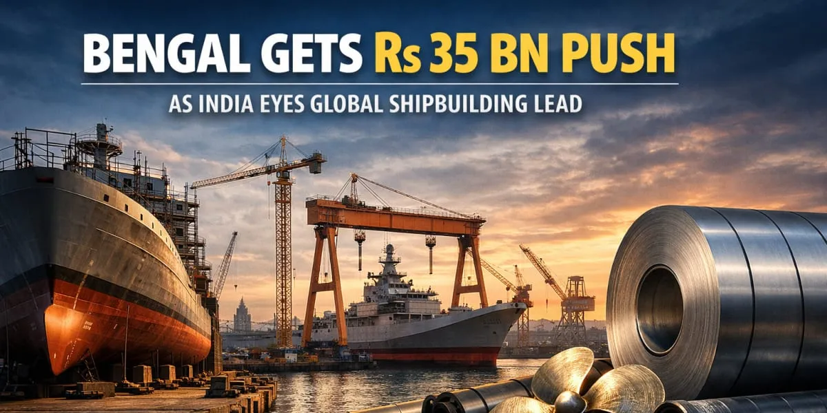 Bengal Gets Rs 35 bn Push as India Eyes Global Shipbuilding Lead