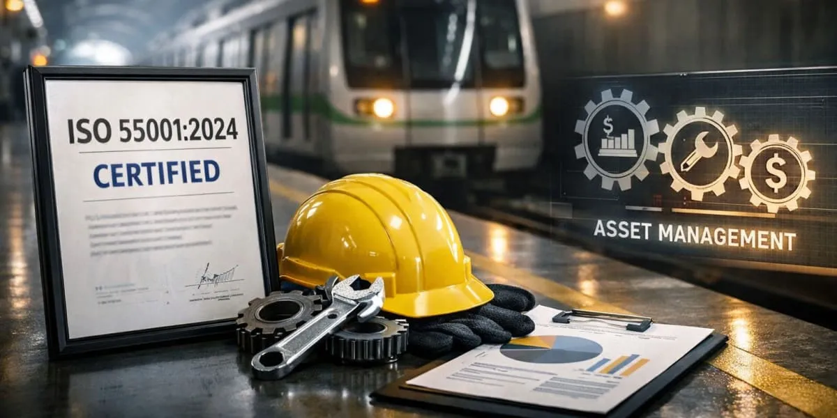 DMRC First Indian Metro Organisation Certified Under ISO 55001:2024
