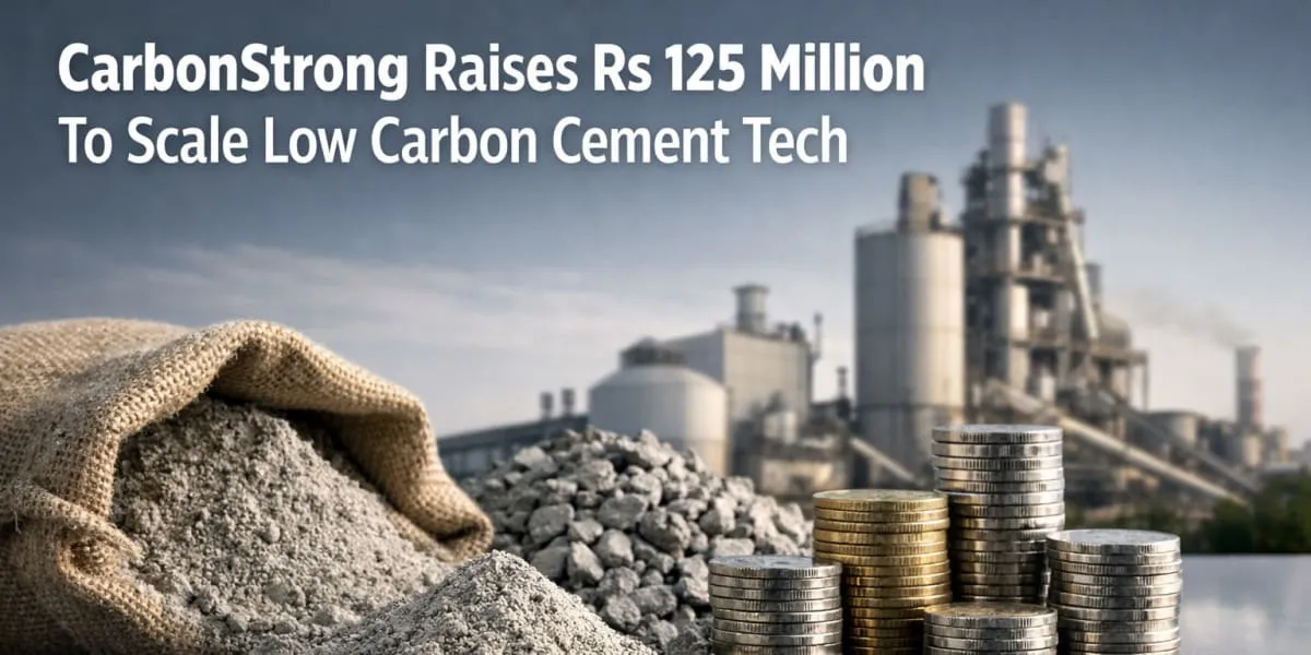 CarbonStrong Raises Rs 125 Million To Scale Low Carbon Cement Tech