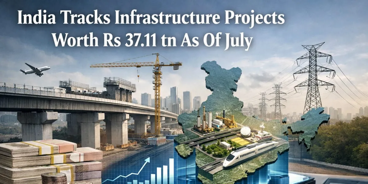 India Tracks Infrastructure Projects Worth Rs 37.11 tn As Of July