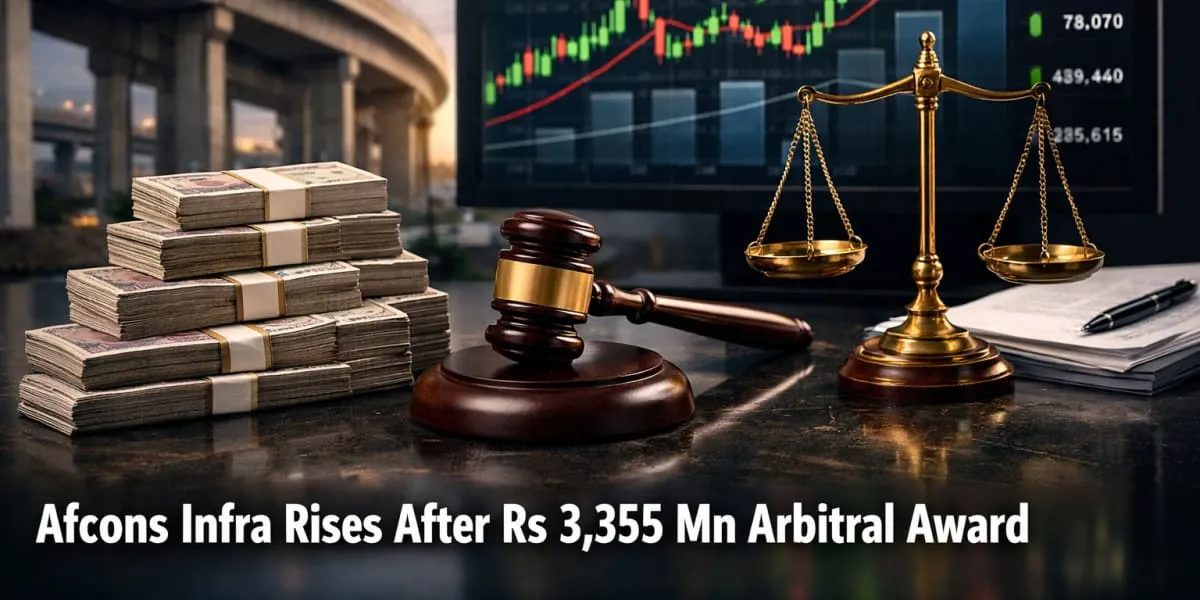 Afcons Infra Rises After Rs 3,355 Mn Arbitral Award