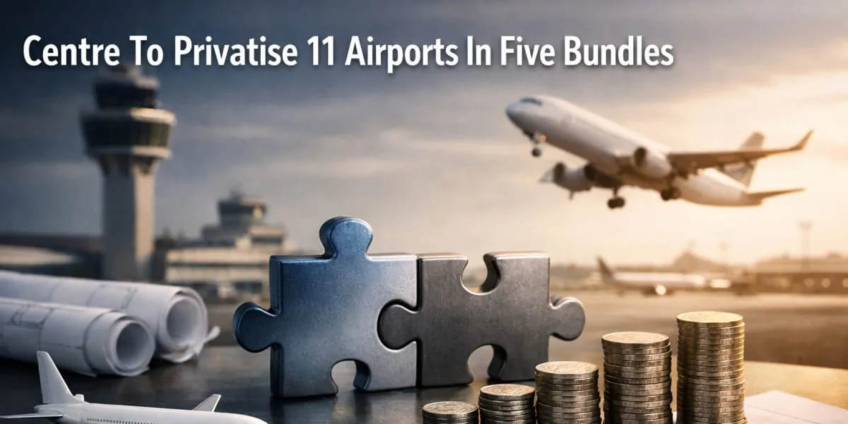 Centre To Privatise 11 Airports In Five Bundles