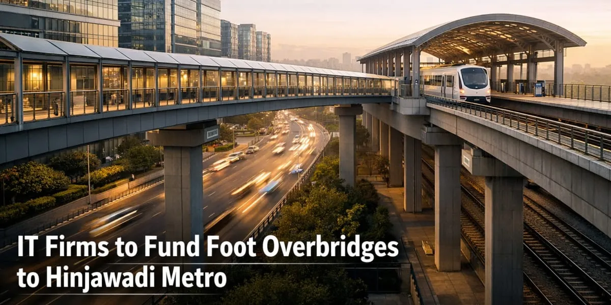 Five IT Firms to Fund Foot Overbridges to Hinjawadi Metro