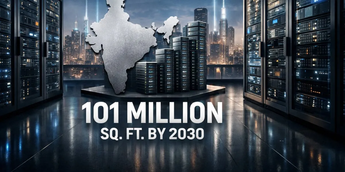 India Data Centre Footprint To Reach 101 Mn Sq Ft By 2030
