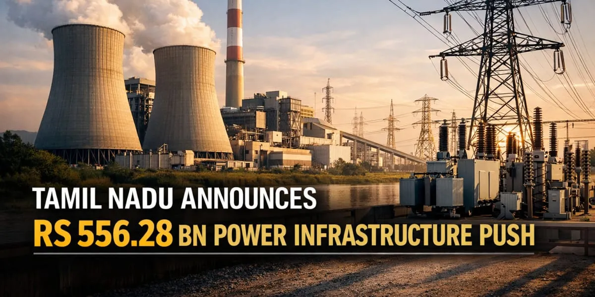 Tamil Nadu Announces Rs 556.28 bn Power Infrastructure Push