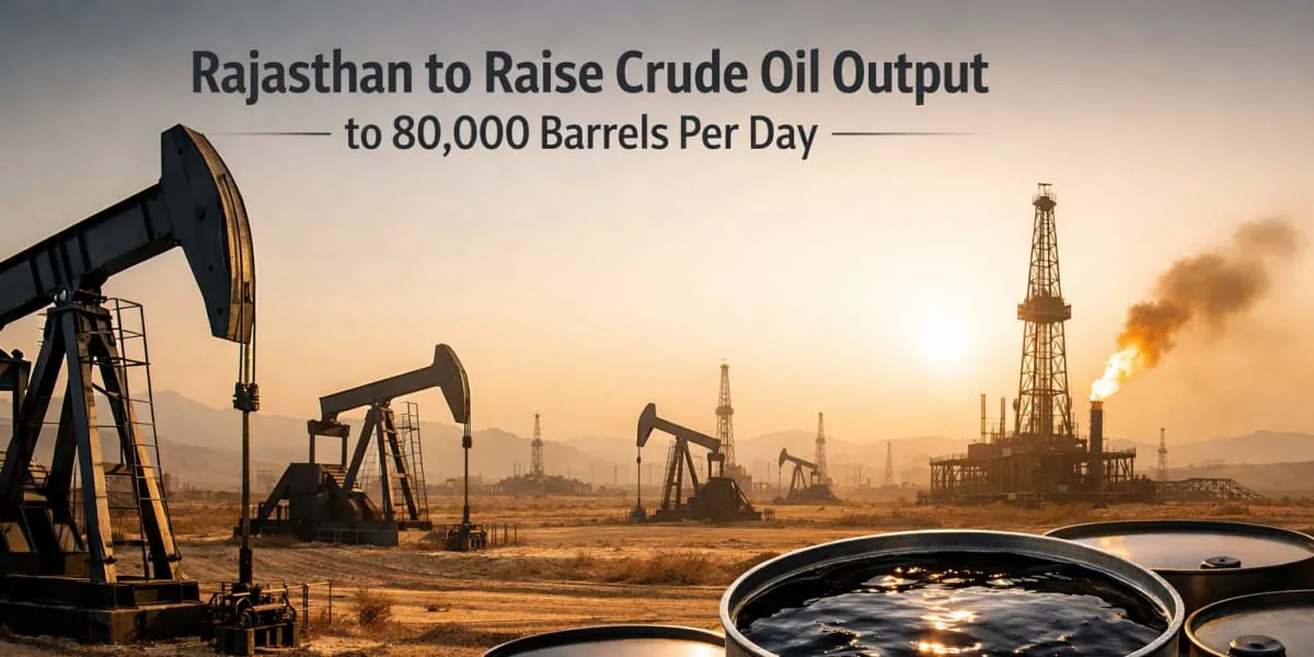 Rajasthan Plans To Raise Crude Oil Output To 80,000 Barrels Per Day