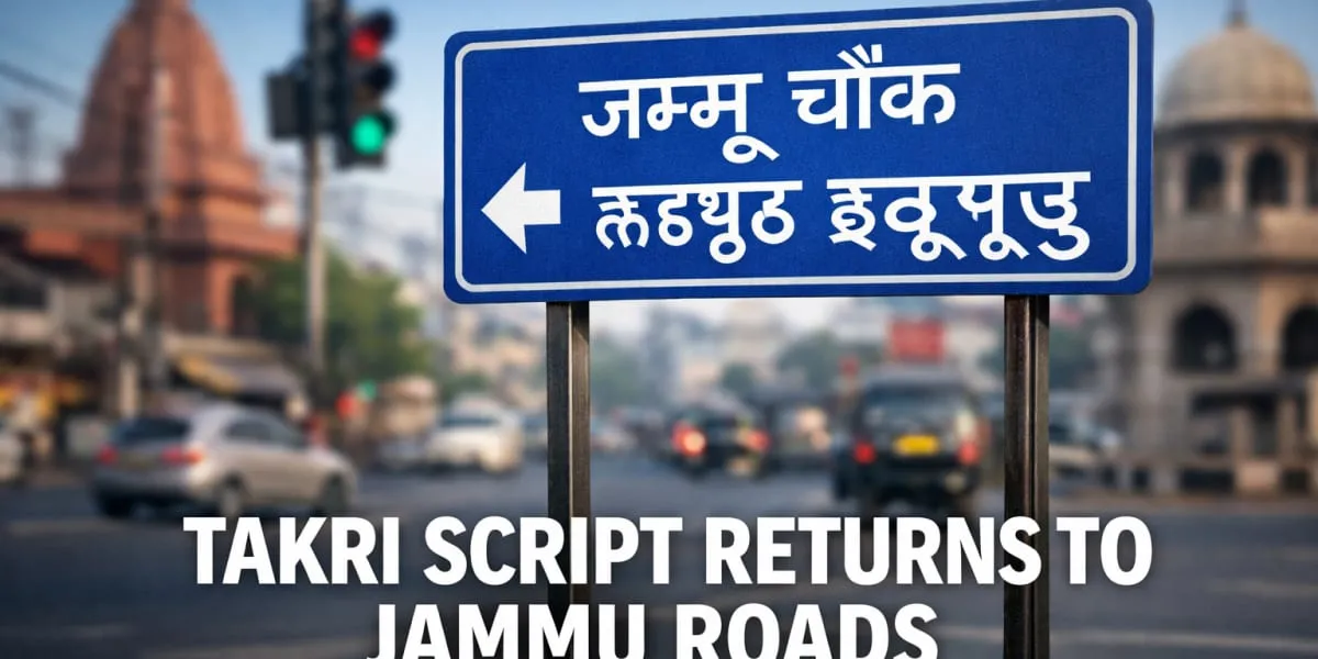 Takri Script Returns To Jammu Roads With Dogri Signage