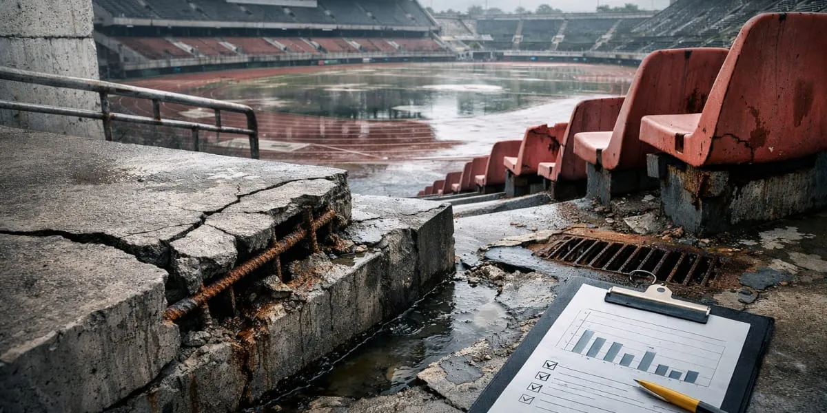 CAG Flags Crumbling Sports Infrastructure At Gachibowli Stadium