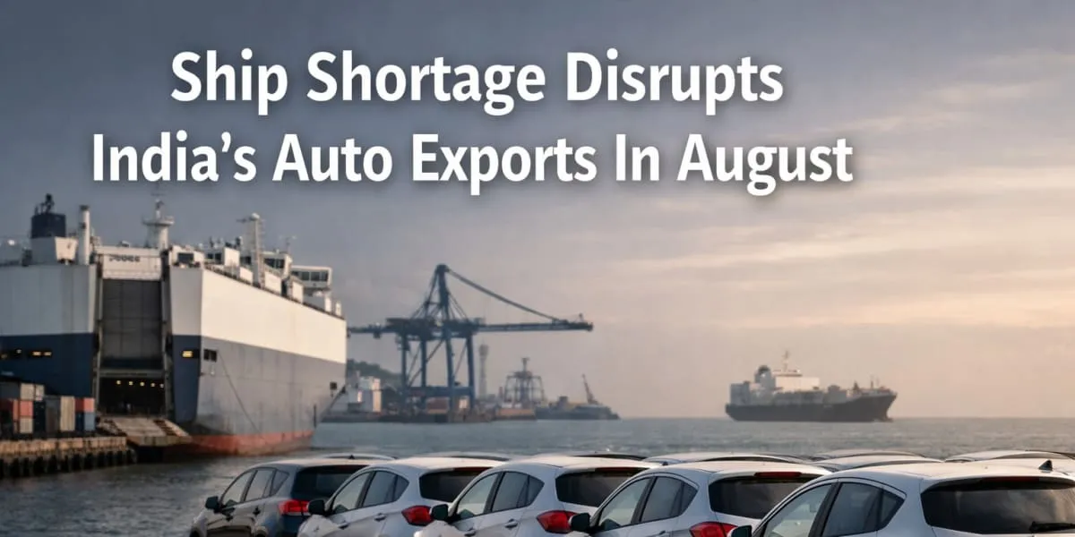 Ship Shortage Disrupts India's Auto Exports In August