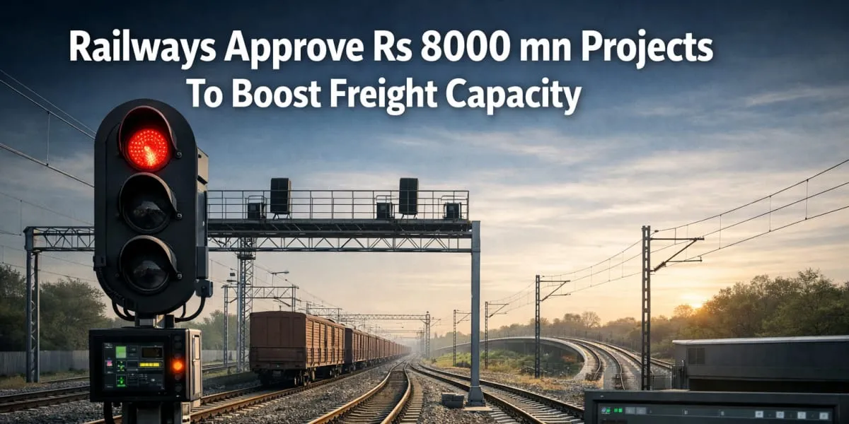 Railways Approve Rs 8000 mn Projects To Boost Freight Capacity