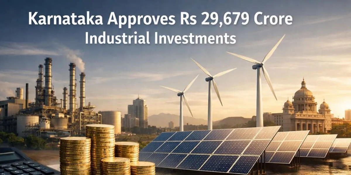 Karnataka Approves Rs 29,679 Crore Industrial Investments