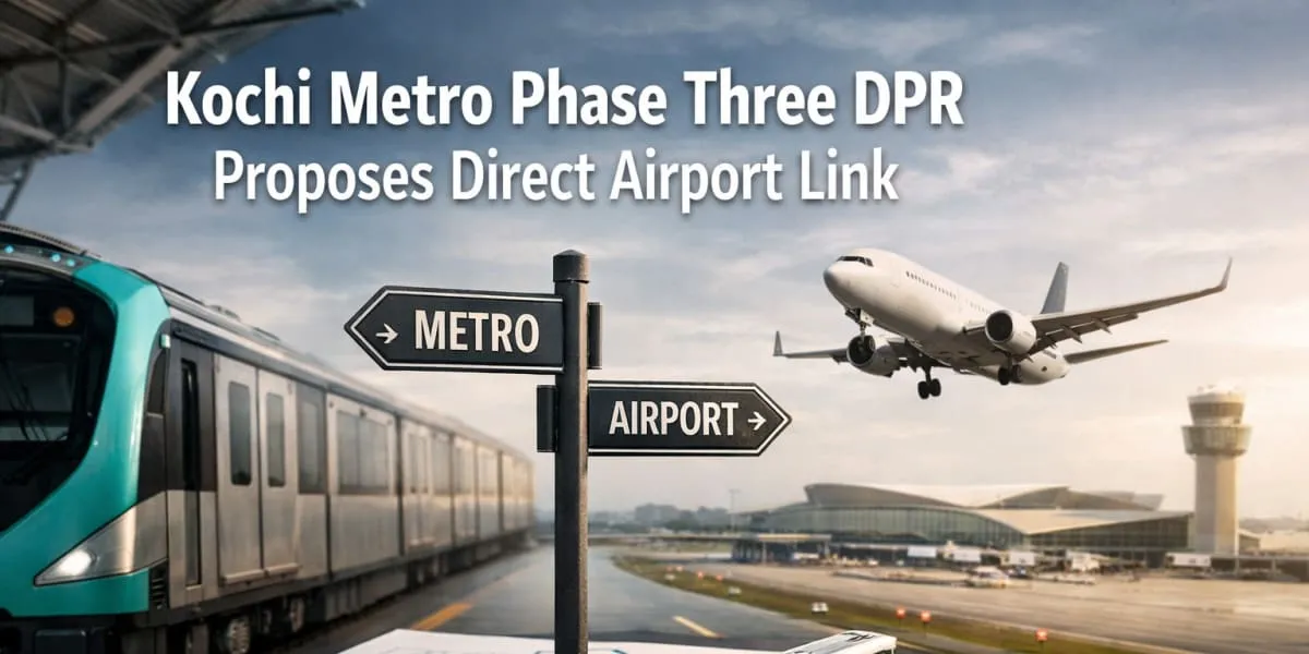 Kochi Metro Phase Three DPR Proposes Direct Airport Link