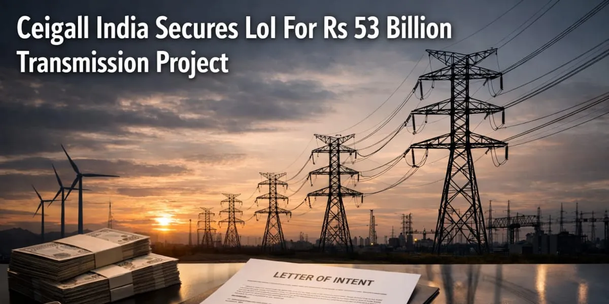 Ceigall India Secures LoI For Rs 53 Billion Transmission Project