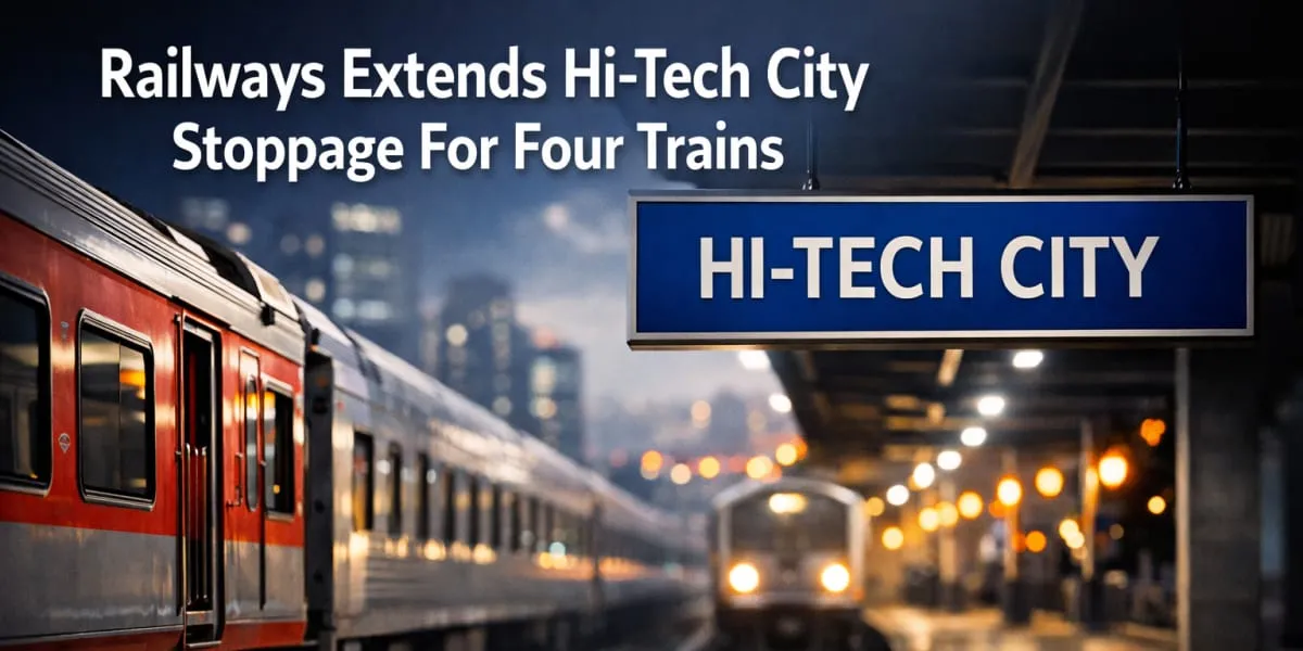Railways Extends Hi-Tech City Stoppage For Four Trains