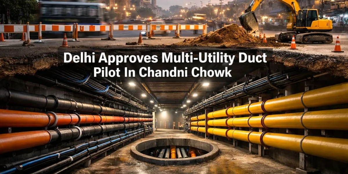 Delhi Approves Multi-Utility Duct Pilot In Chandni Chowk