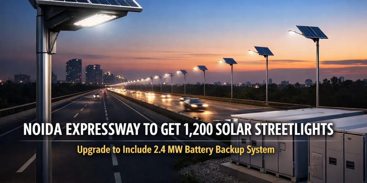 Noida Expressway To Get 1,200 Solar Streetlights