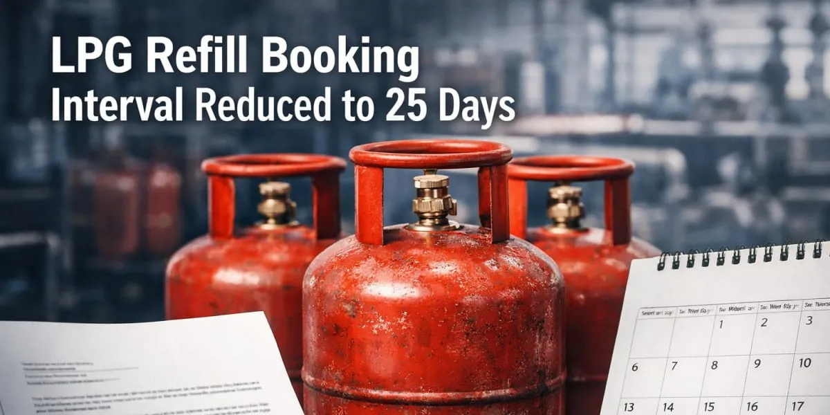 Centre Cuts LPG Refill Booking Interval To 25 Days