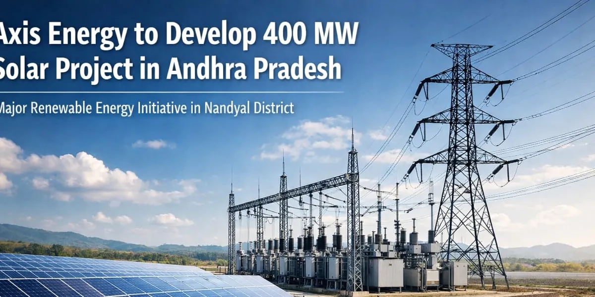 Axis Energy To Develop 400 MW Solar Project In Andhra Pradesh