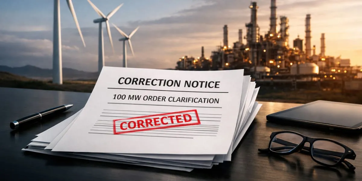 Inox Wind Clarifies 100 MW Order From Terra Clean