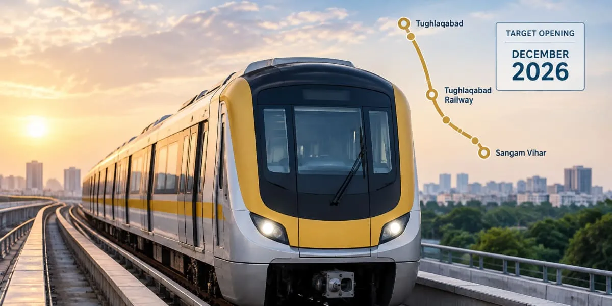 Delhi Metro Golden Line Stretch Targeted for December 2026 Opening