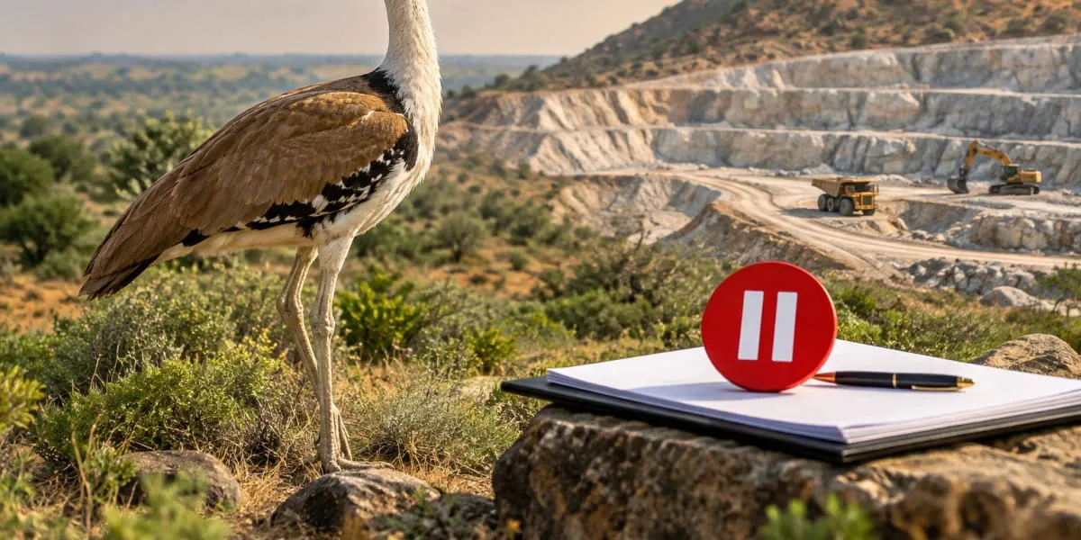 Centre Defers Clearance for Limestone Mine Near Bustard Habitat