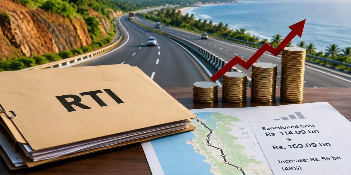 RTI Reveals Rs. 169.09 bn Cost Escalation on Mumbai-Goa Highway