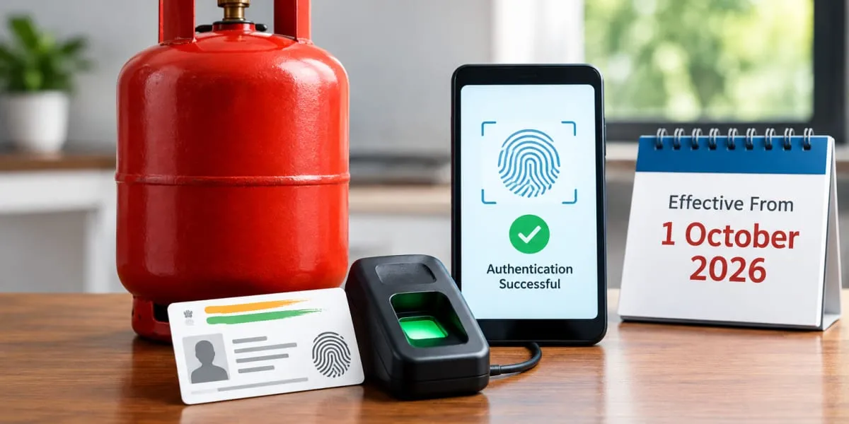 Government Makes Aadhaar Authentication Mandatory for Subsidised LPG Refills