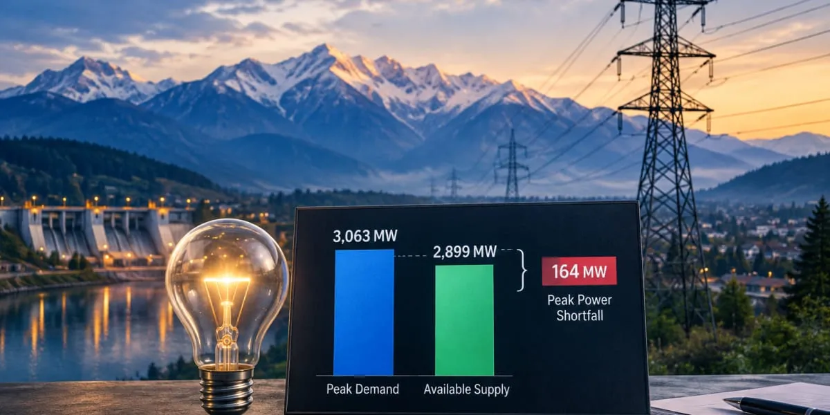 J&K Records 164-MW Peak Power Shortfall
