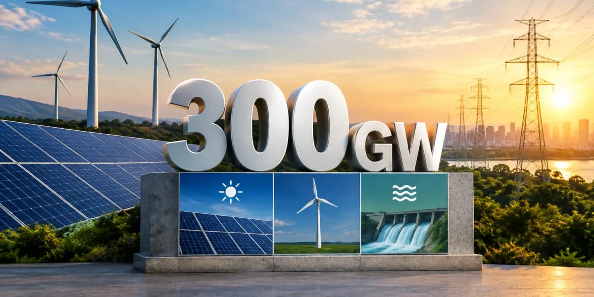 India’s Non-Fossil Power Capacity Crosses 300 GW