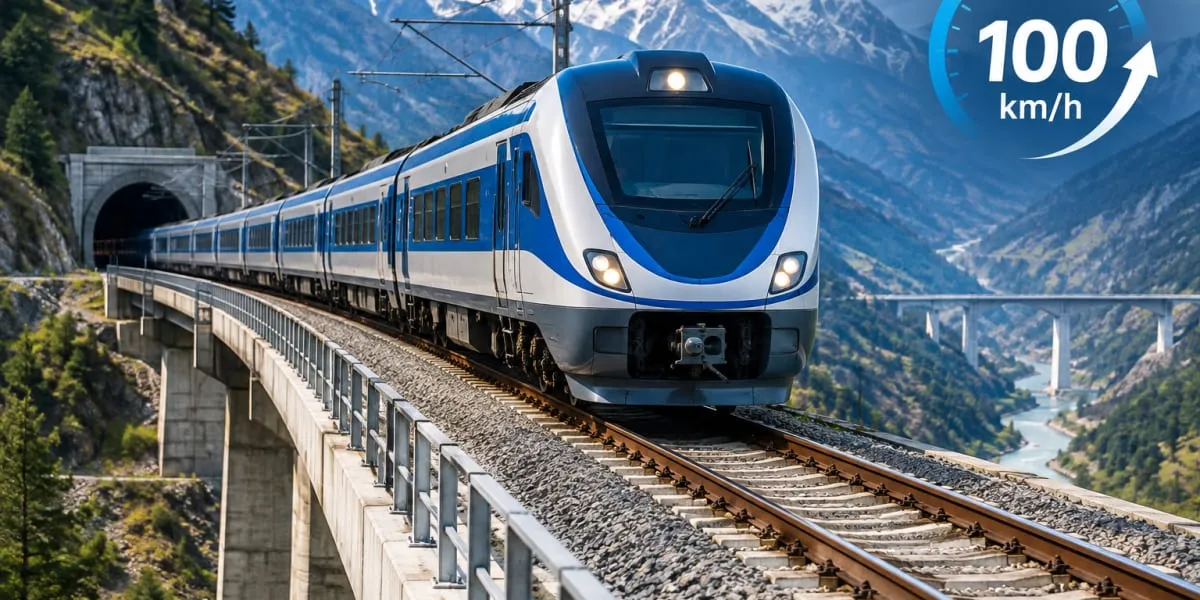 Train Speed on Katra-Banihal Section in J&K Raised to 100 km/h