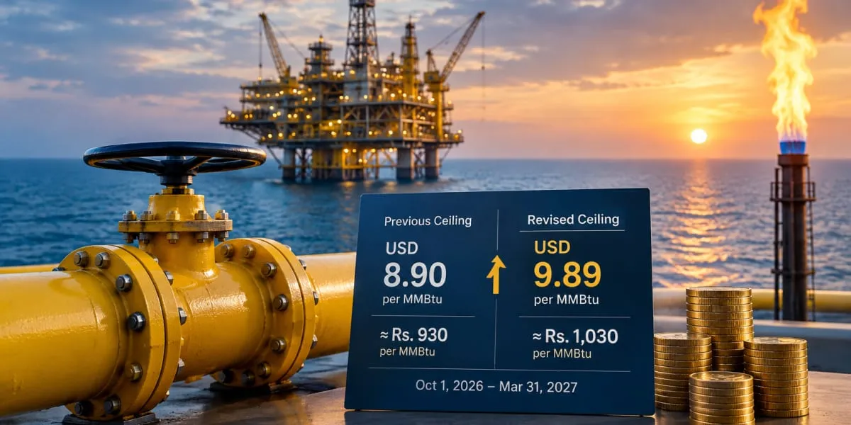 Centre Raises Deep-Water Gas Price Ceiling to USD 9.89 per MMBtu